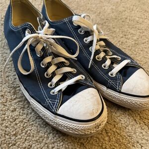 Converse Cream and Blue Sneakers